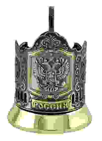 Подстаканник "Герб РФ" латунный