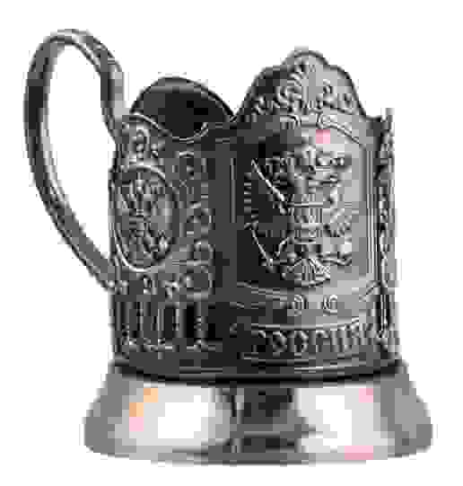 Подстаканник "Герб РФ" медный
