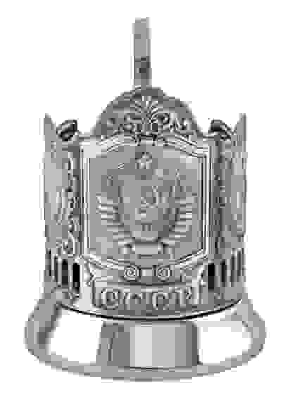 Подстаканник "Герб СССР" никелированный с чернением