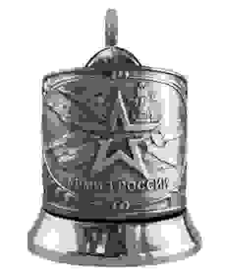 Подстаканник "Армия России" никелированный с чернением