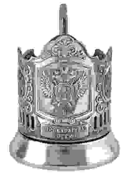 Подстаканник "Прокуратура РФ" никелированный с чернением